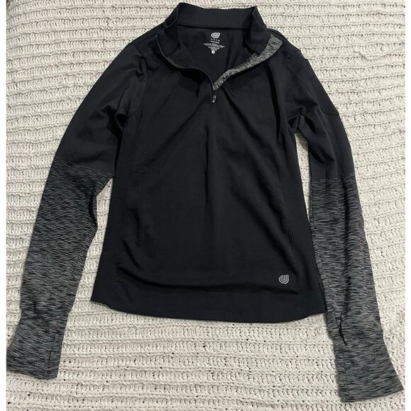 Jilla Performance Quarter Zip Stretch Top Womens Small Active Black JILAW16-10 - Picture 1 of 7